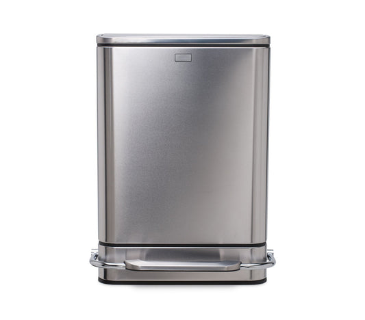 38L steel bar step trash can