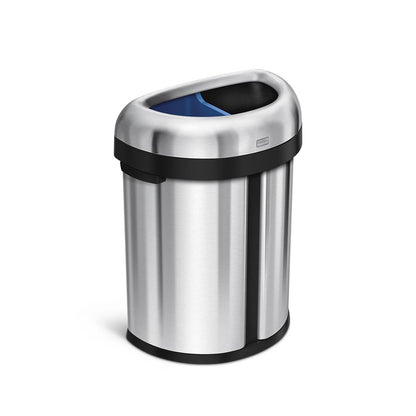 66L Dual Compartment Semi-Round Open Can